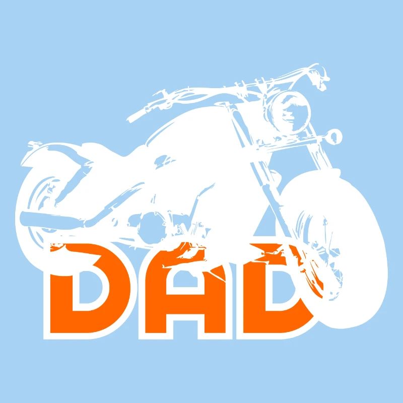 Biker DAD White/Orange Motorcycle