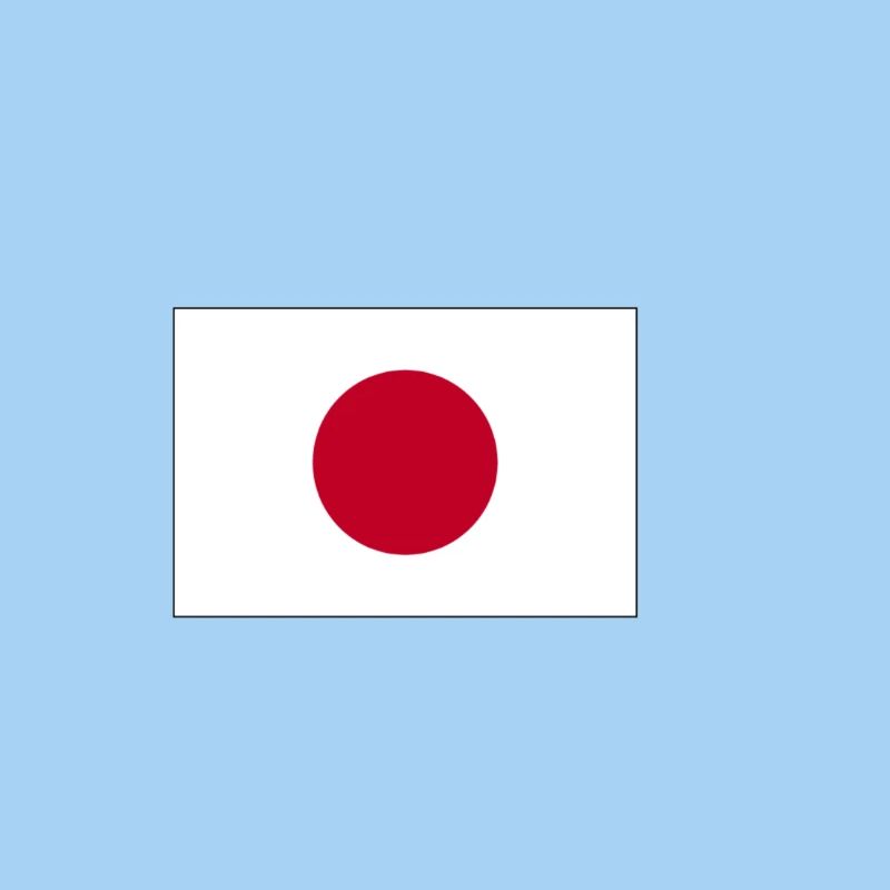 Minimalist Japan Flag Design