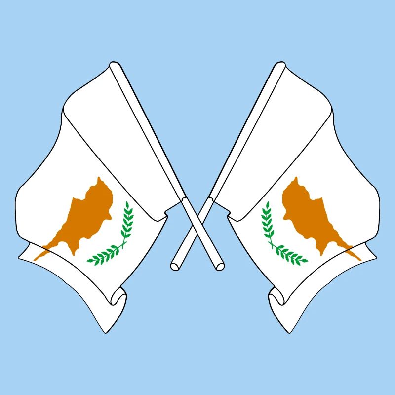 Deux drapeaux Chypre
