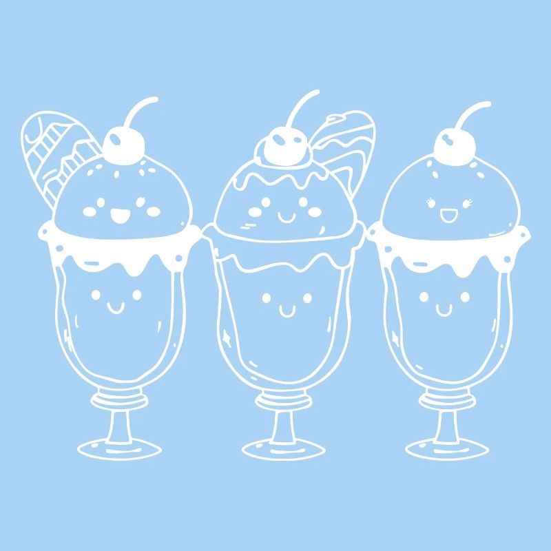 Coupe glacée sundae look bande dessinée