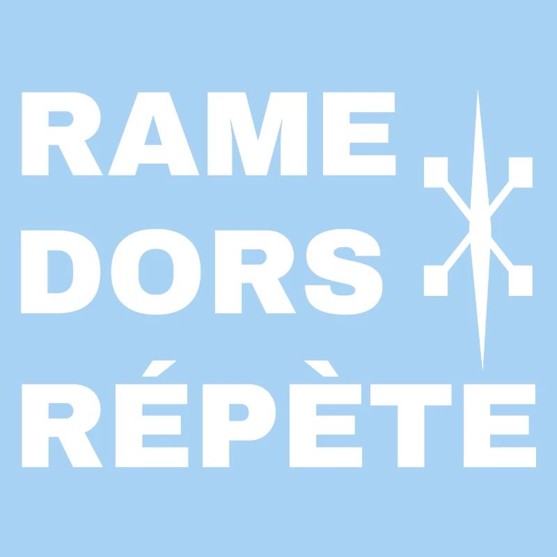 Rame dors répète Rameur d'aviron