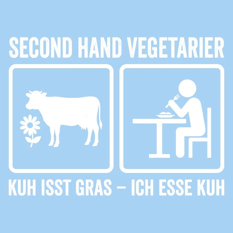 Second Hand Vegetarier – Lustiges Fleisch Design