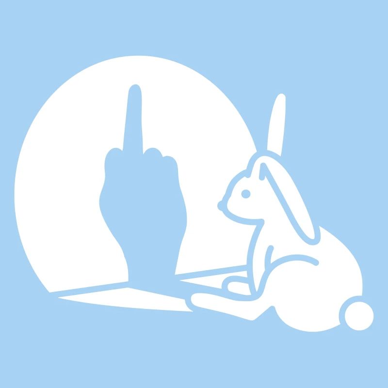 Rabbit Shadow Hand FUCK OFF Middle Finger