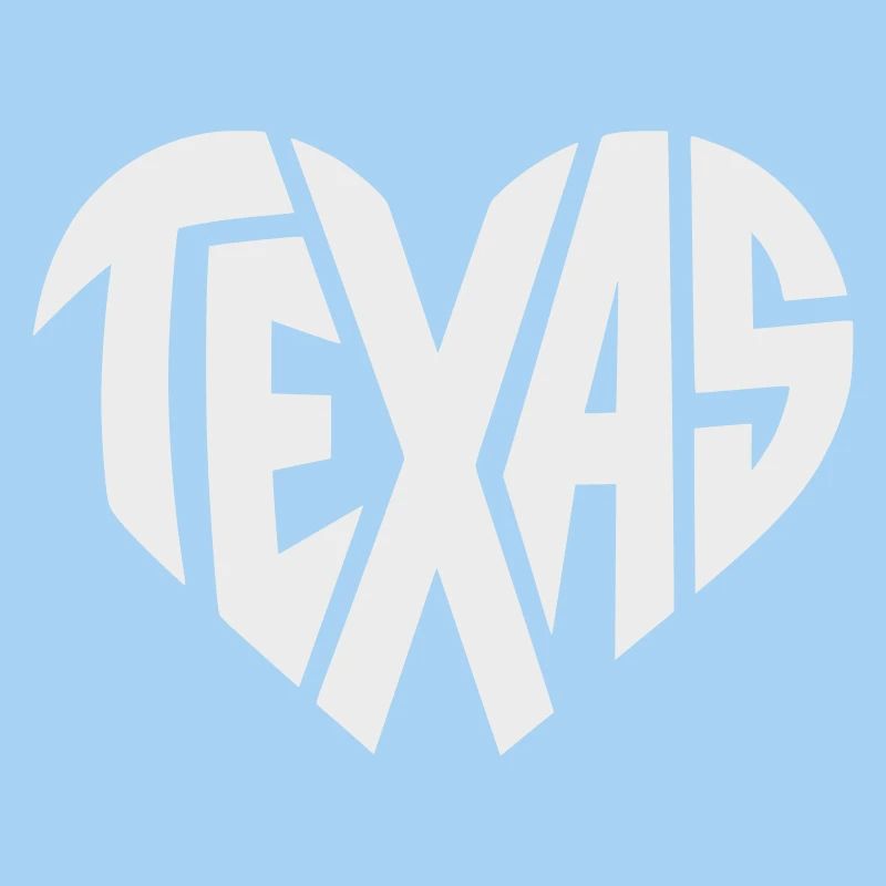 Texas Herz Typografie