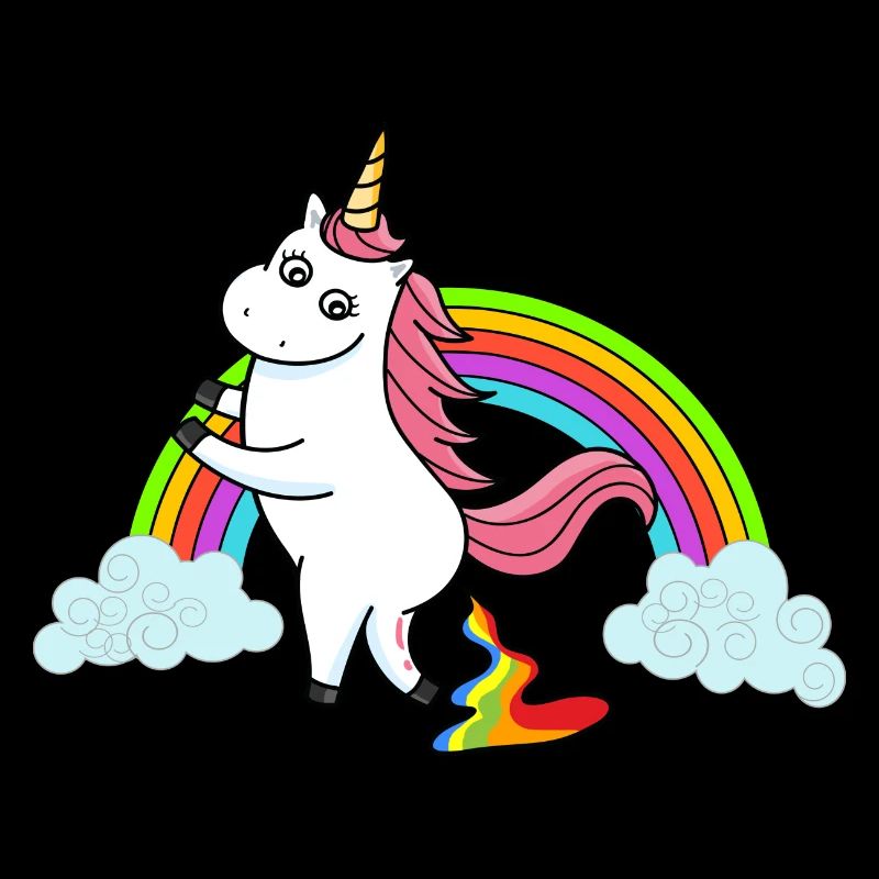 Pooping licorne arc-en-ciel