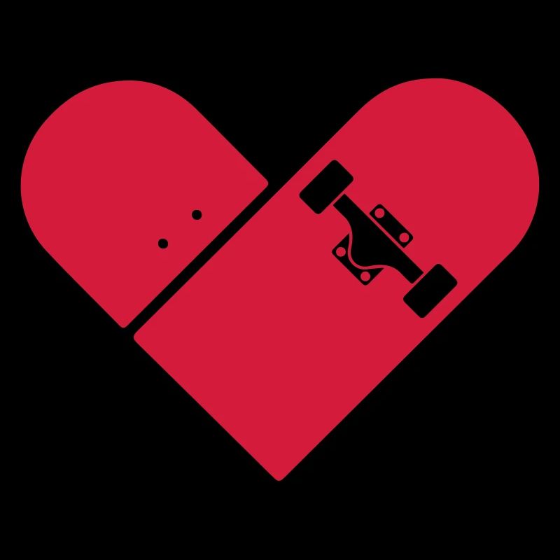 Minimal Skateboard - Herz Logo Design/Symbol