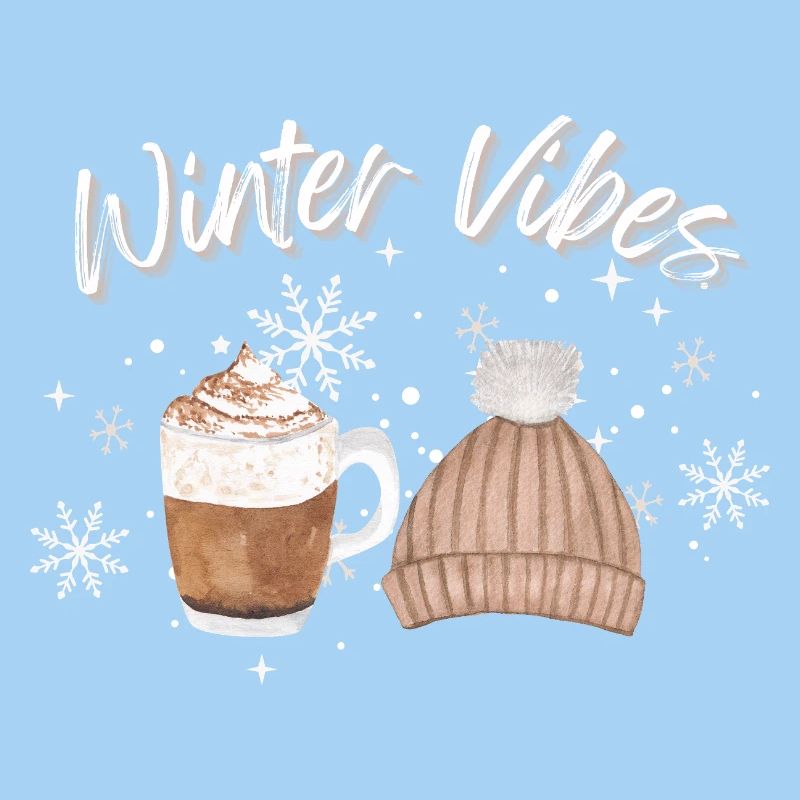 Winter Vibes Snowflake Hat Mug