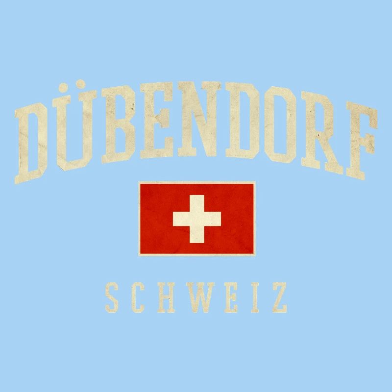 Design de Dübendorf, Suisse, avec drapeau