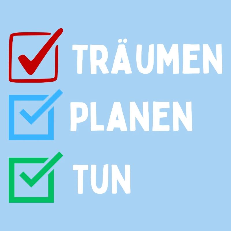 Dreaming Plan Do Checklist Design Colorful Red Blue