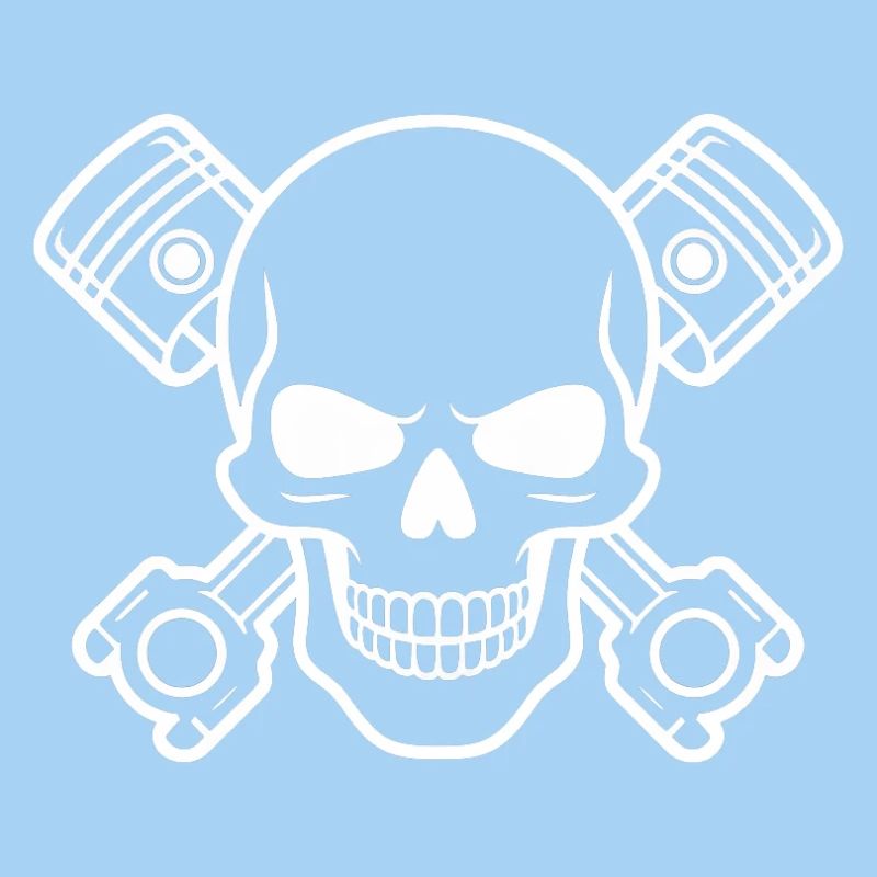 Crâne avec croix de piston