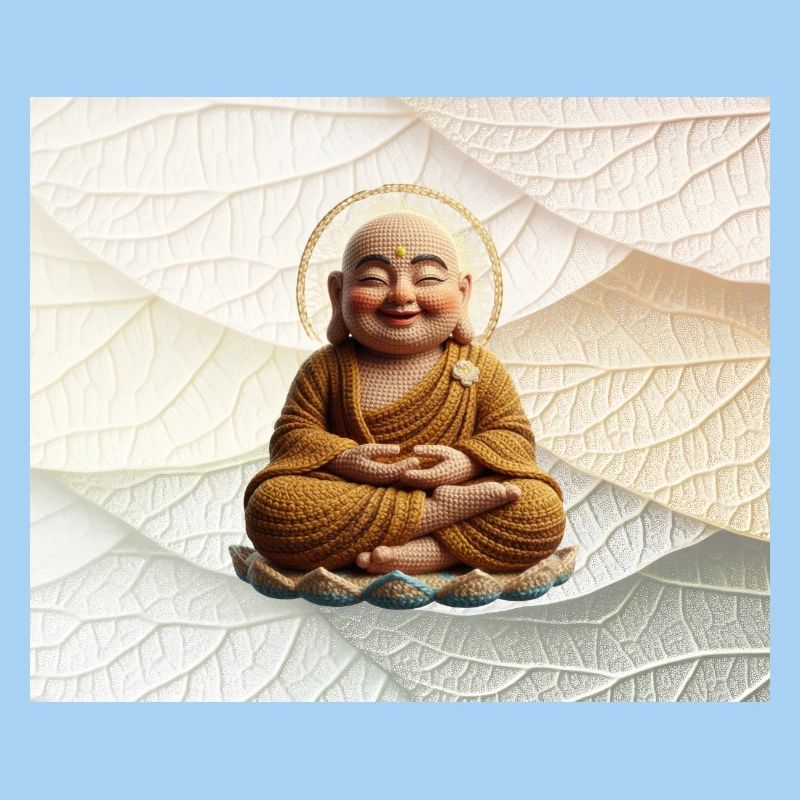 Buddha auf Blattmuster