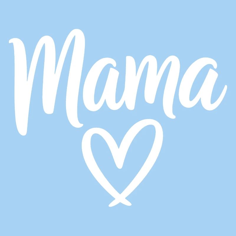 Mama Heart Script Logo