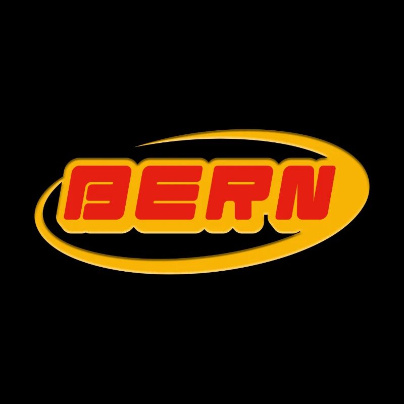 Lettrage de Berne avec courbe jaune