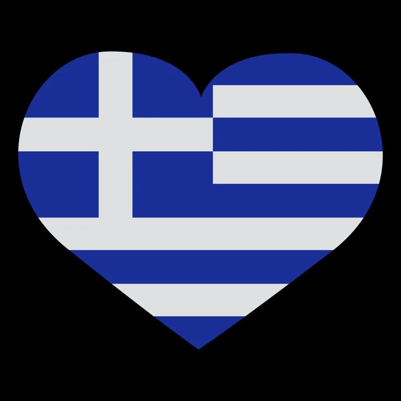 Griechenland Herzflagge