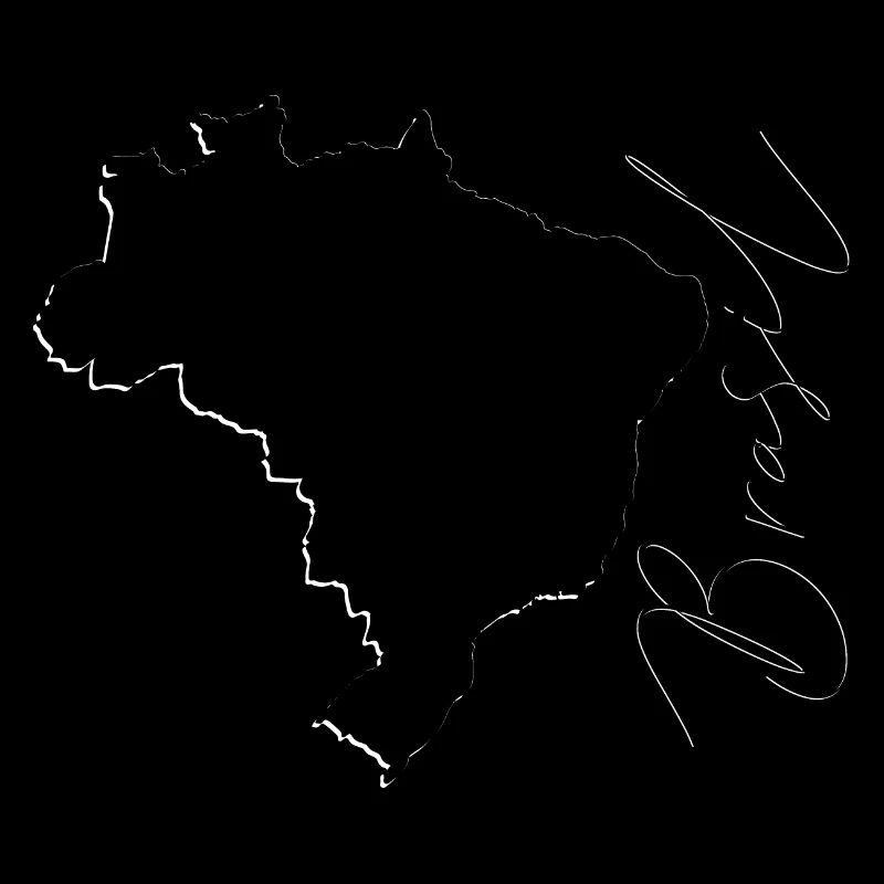 Carte du Brésil comme contour BR