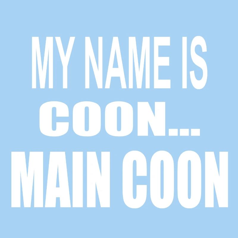 Chat Maine Coon - My name is coon (blanc)