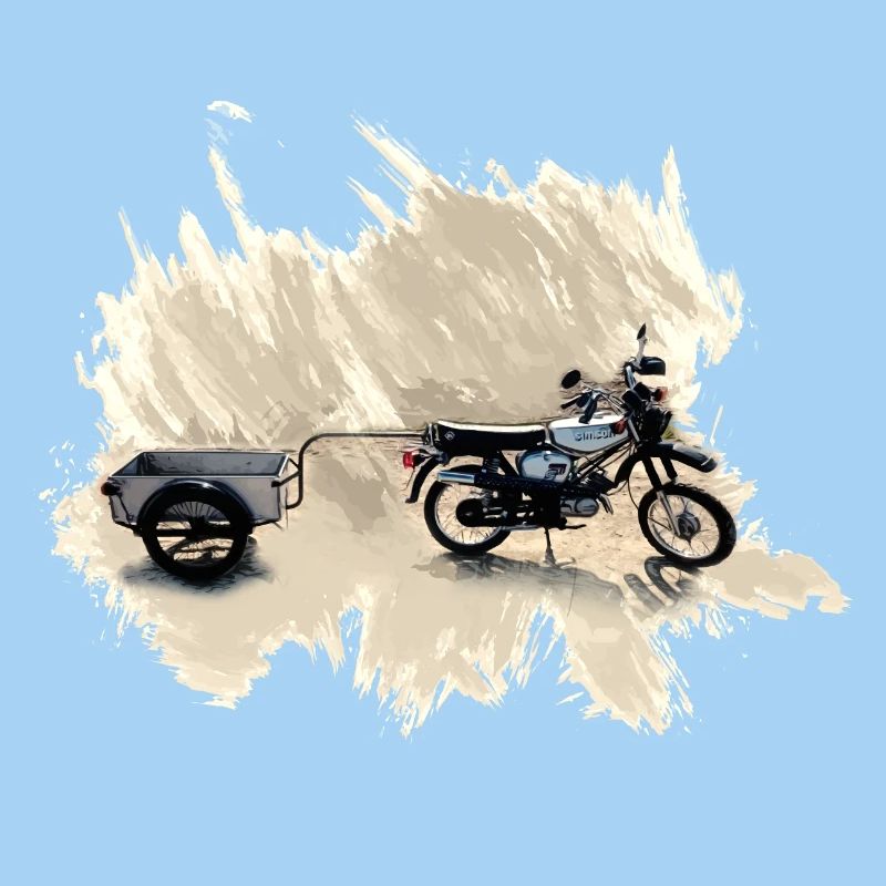 Simson S 51 Enduro with trailer