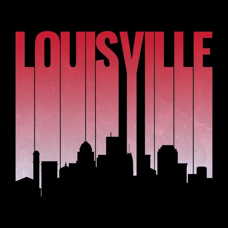 Louisville Skyline Gradient Silhouette