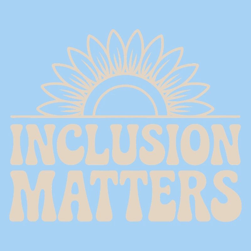 L’inclusion compte Le design du soleil avec la fleur