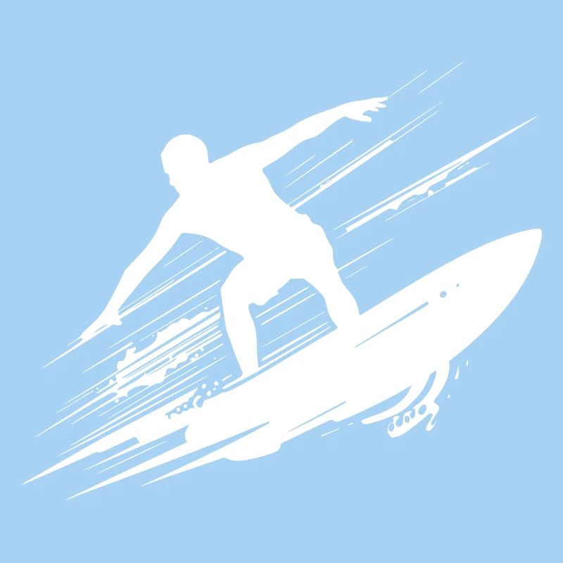 Energetische Surfer-Illustration Surfen