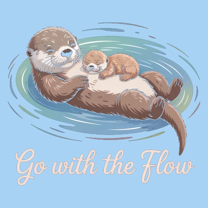 Otter-Duo geht mit dem Strom