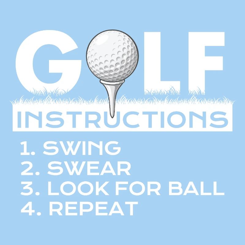 Instructions de golf Jurons de swing Répéter l’humour