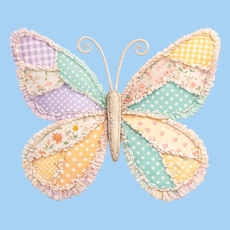 Cottagecore vintage Patchwork Papillon
