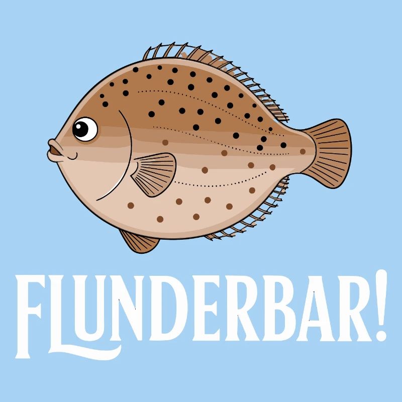 Flounder Bear Funny Flatfish Humor