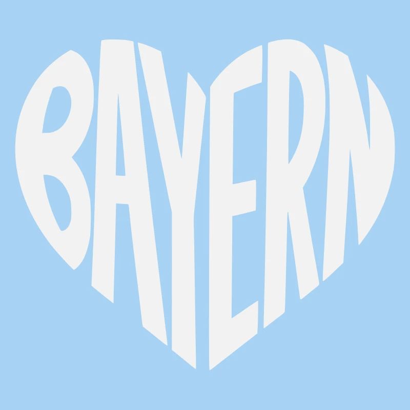 Typographie du cœur de Bavière