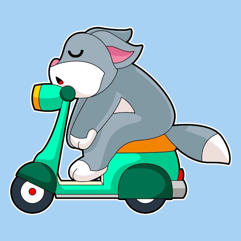 Katze Motorroller