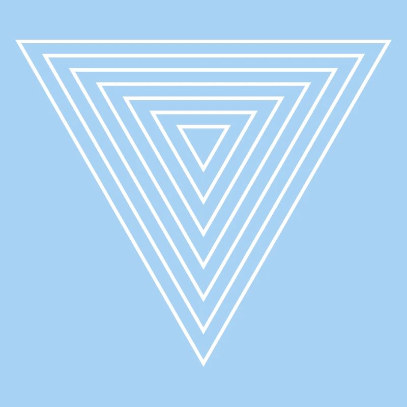 Concentric Triangle Line Art