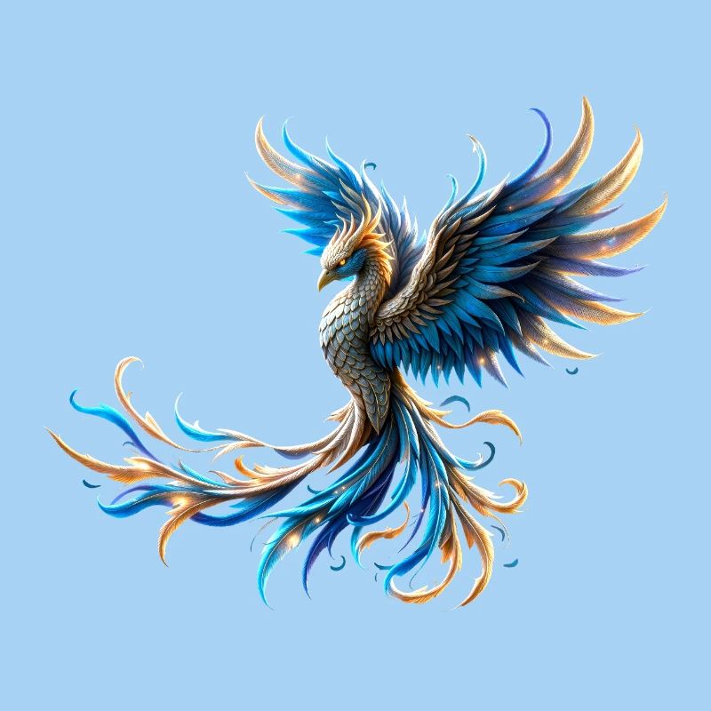 Fire Blue Phoenix