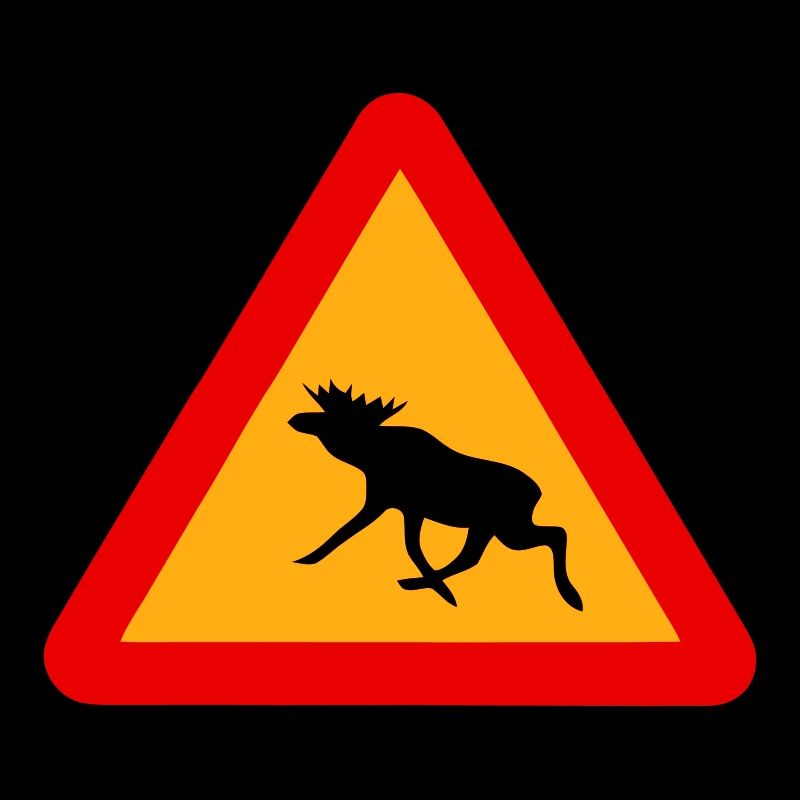 Warnung Elch! Älg! Moose! Schweden Sweden (vektor)