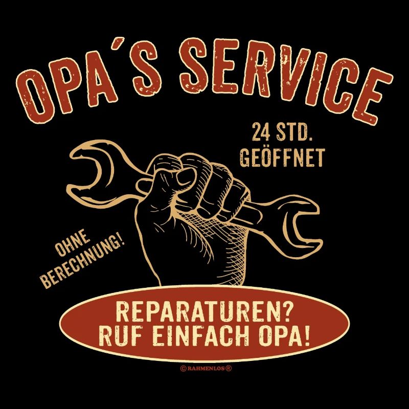 Design 2016 - Opas Service - RAHMENLOS tshirt