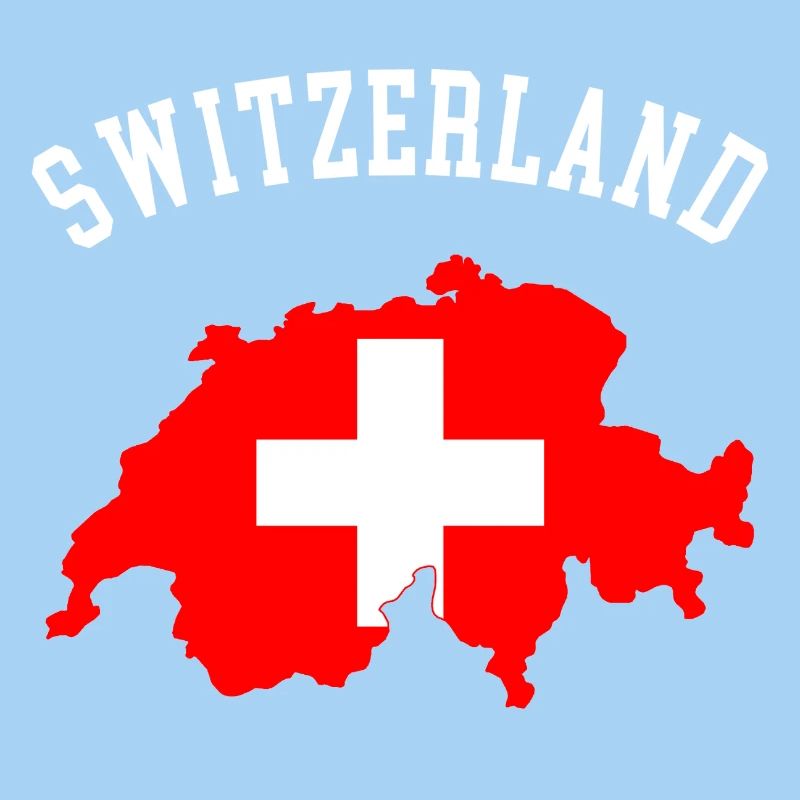 Switzerland Flag Map