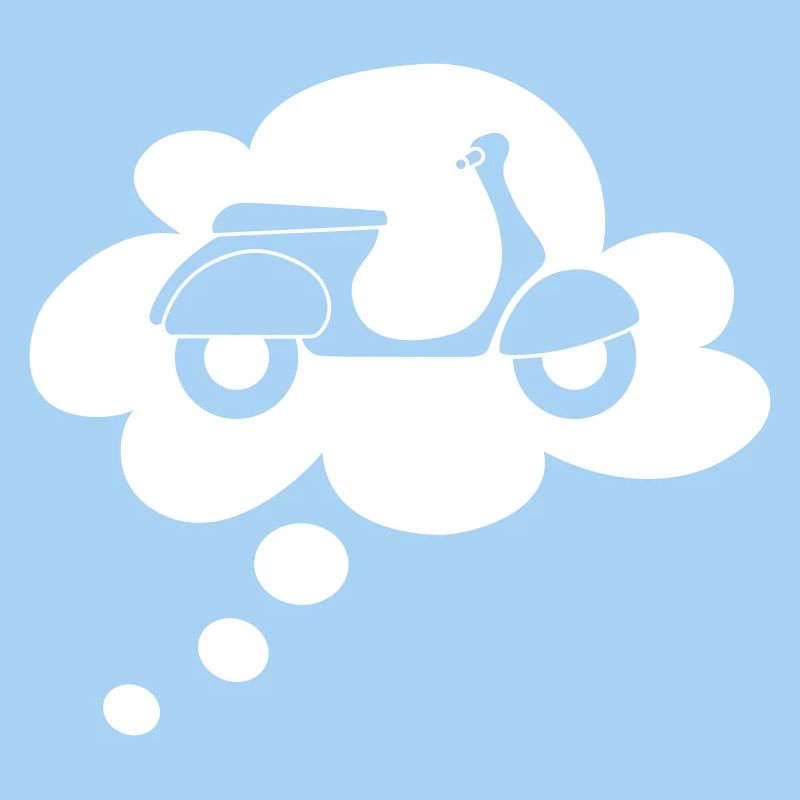Scooter Holiday Ready Thought Bubble Italy Speech Bubble