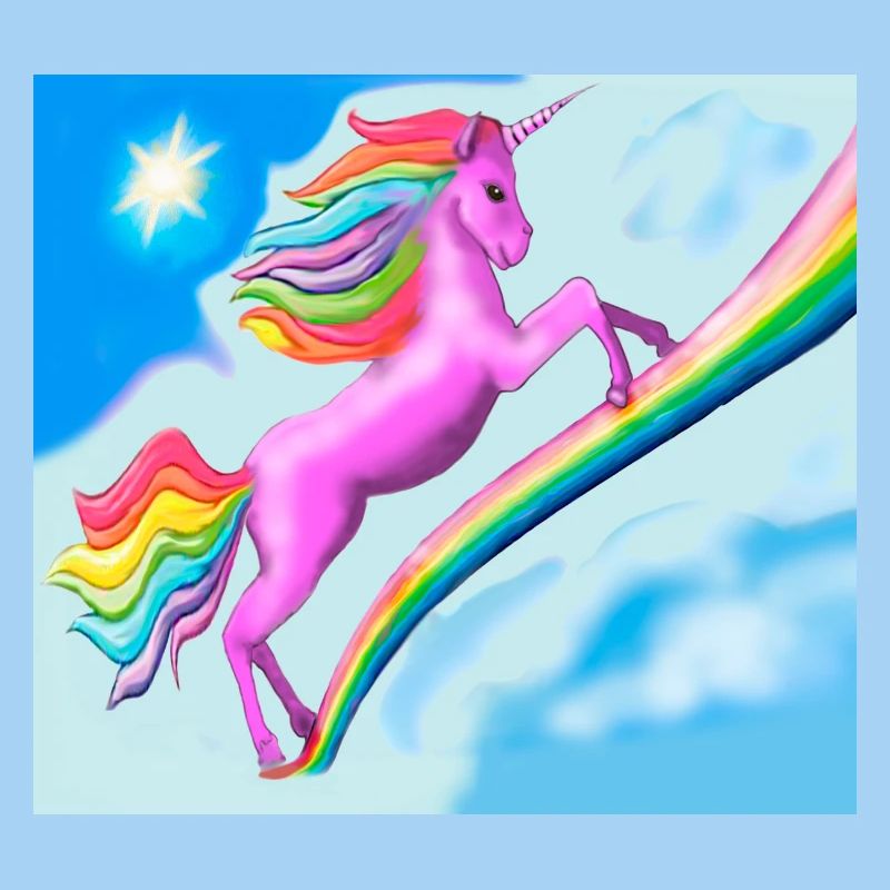 Einhorn und Regenbogen