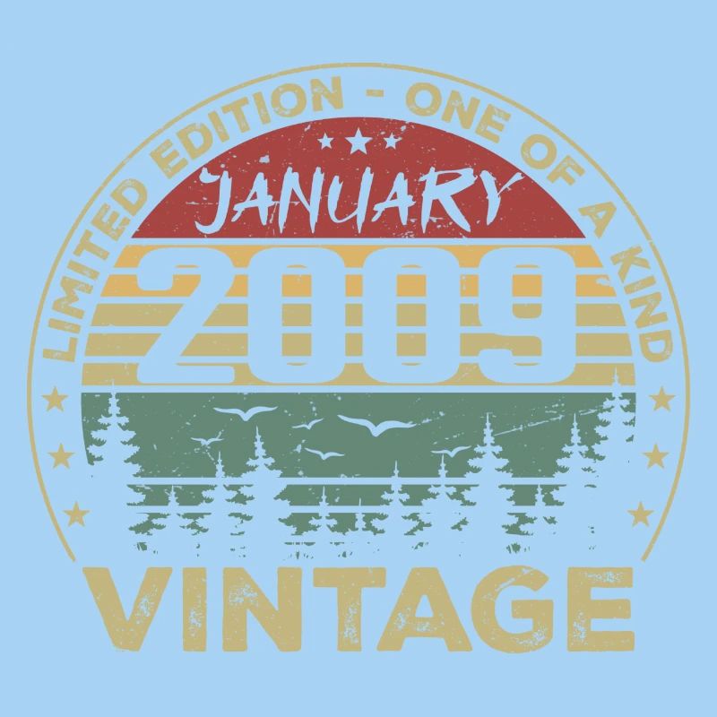 Vintage Janvier 2009 Anniversaire Janvier 2009