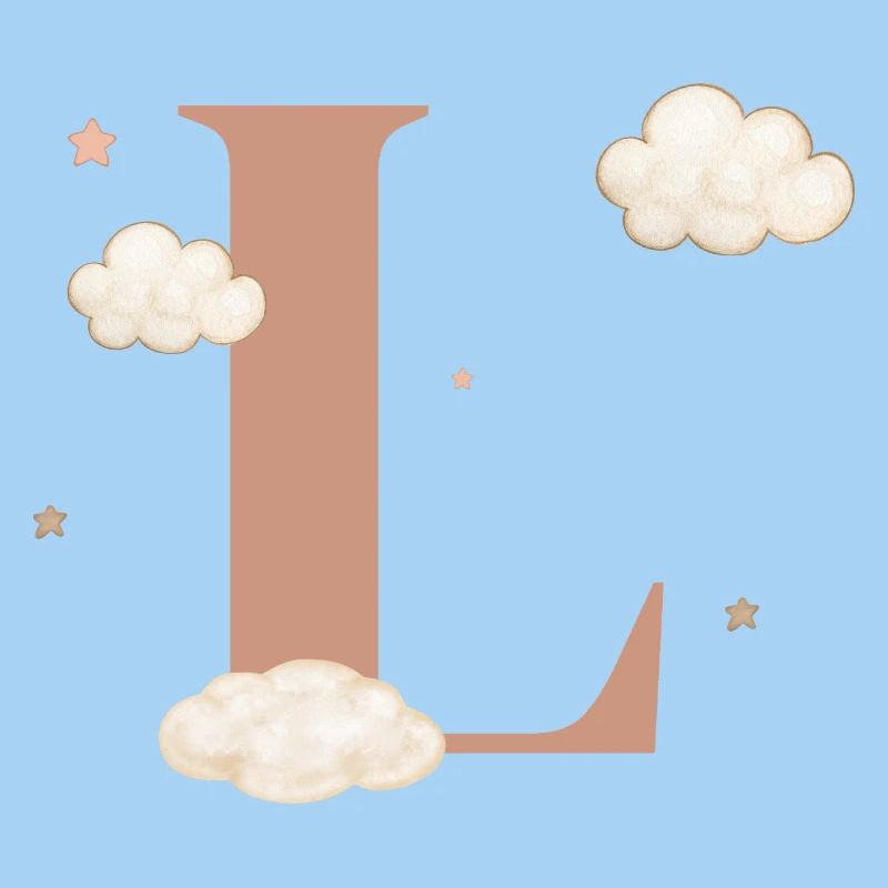 Letter l clouds stars
