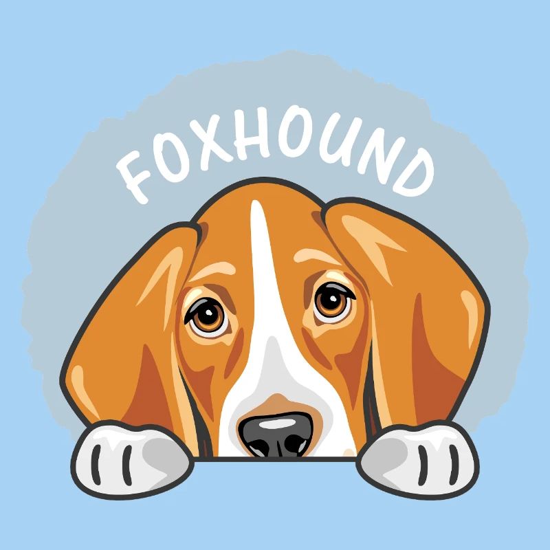 Coup d’œil mignon foxhound triste