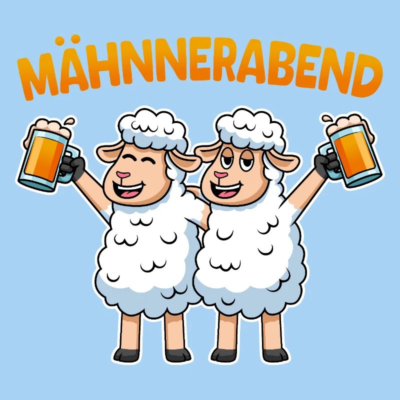 Schafe Männerabend Bier Schaf Mähnnerabend