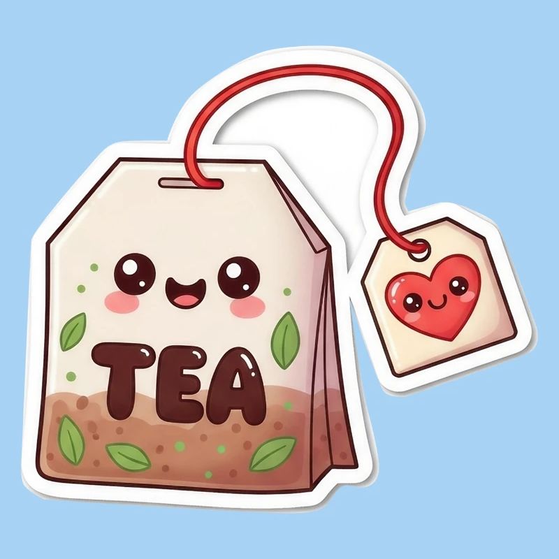 Kawaii Teebeutel Herzdesign