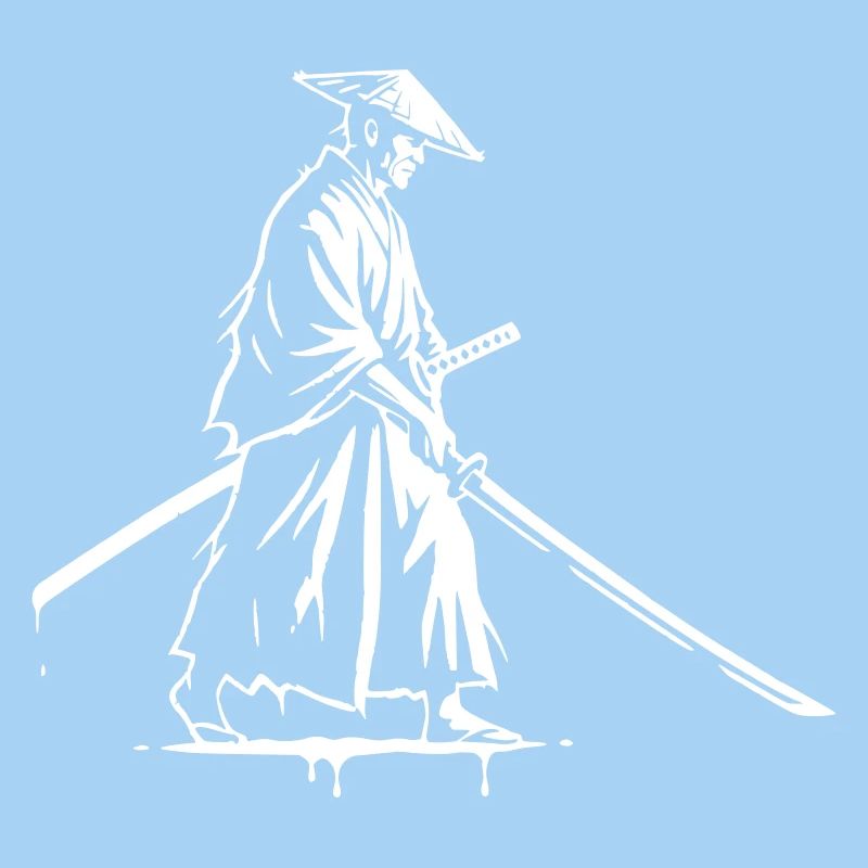 Ronin Samurai Drawing Ink Vector