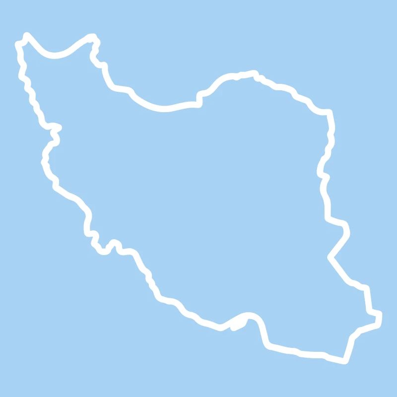 Iran Map Silhouette Persien