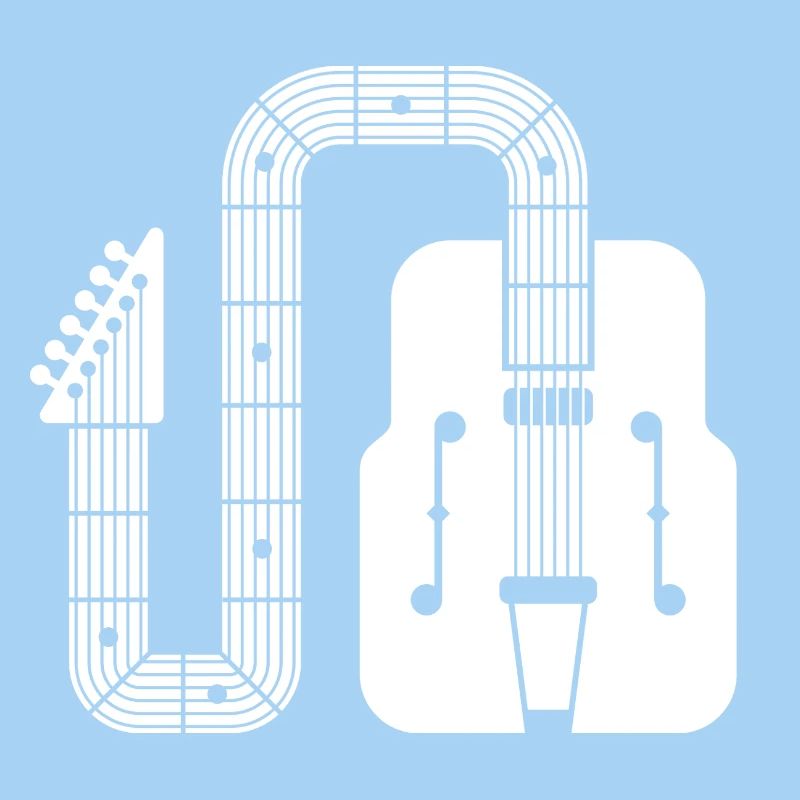 Forme abstraite Guitare rétro