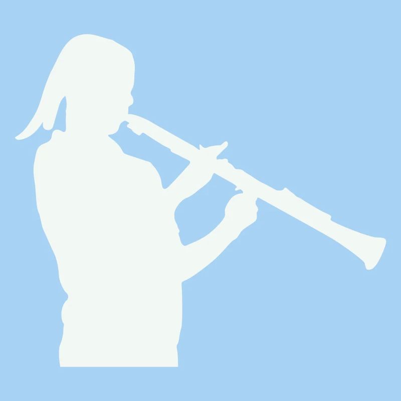 Silhouette mit Klarinette