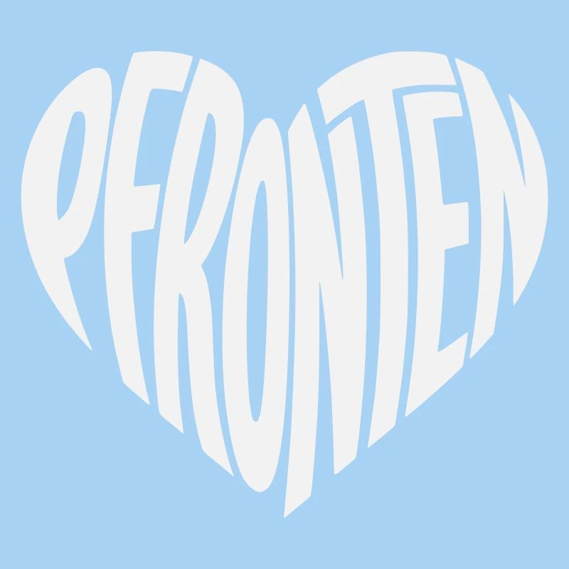 Pfronten Allgäu Heart Shape Typo