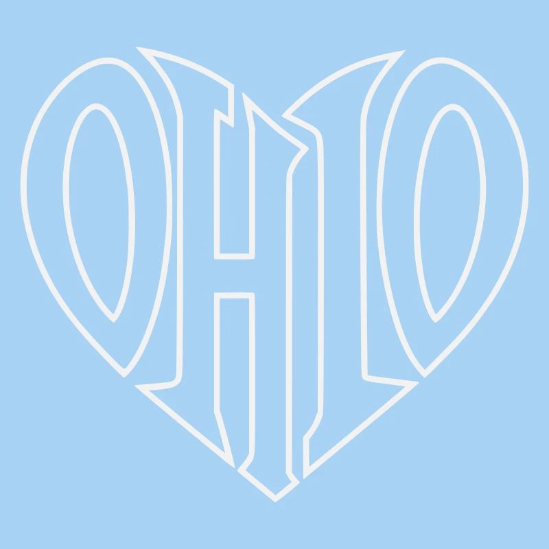 Ohio Herz Typo Emblem