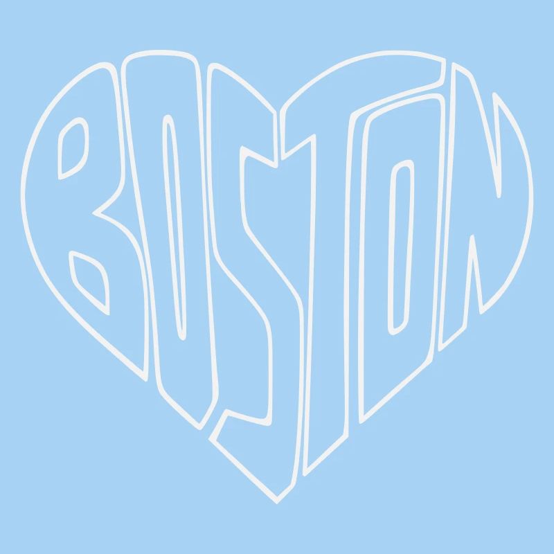 Boston Herz Typo-Design