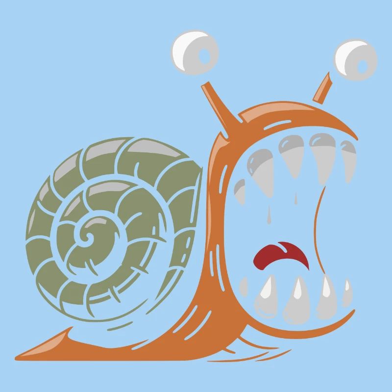escargot avec des grandes dents